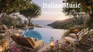 Relaxing Italian Guitar Music 🌊 Calm Coastal Views of Italy