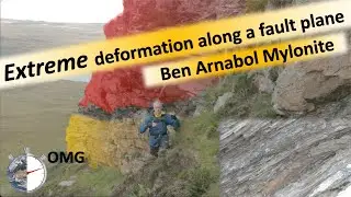 Extreme deformation along a fault plane - Ben Arnabol Mylonite