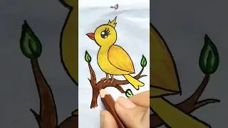 how to draw a #bird #sparrow 🐦#drawing #painting #art easy step-by-step @Artaabid