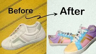 How to Paint Shoes using Acrylic Colors 😍 | Easy Painting Ideas For Beginners 😀