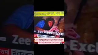 Zee News defies government order, broadcasts war live on air! #shorts