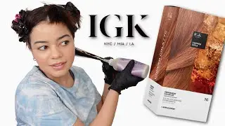 ОКРАШИВАЮ ВОЛОСЫ С ПОМОЩЬЮ НОВОГО НАБОРА ДЛЯ ОКРАШИВАНИЯ ВОЛОС IGK!😱