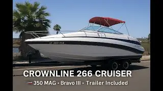 1998 Crownline 266 | Trailerable Cruiser &bull; 350 MAG &bull; Bravo III Drive South Mountain Yachts