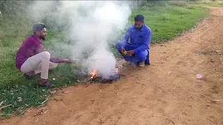 Easy way to burn tennis cricket ball 🔥🥎 #cricket #cricketvlog #how 