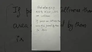 Find the value of k when points are collinear.