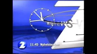 SVT2-klocka + Nyhetstecken (intro & outro) 1997