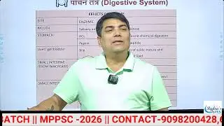 GENERAL SCIENCE ||DIGESTION SYSTEM || PART6 || MPPSC UNIT 7