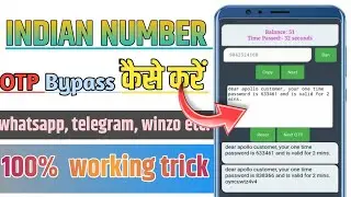 OTP BYPASS || OTP Bypass Indian number || get free number for verification #otpbypass