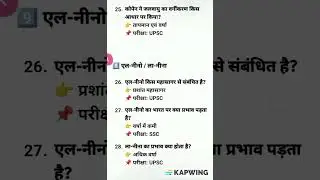 🌍Geography 🌦️ मौसम और जलवायु (Weather and Climate) | All Exams | Shorts @gkquestions2323 