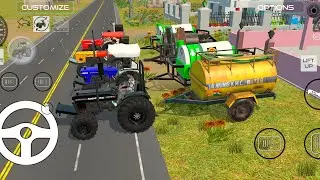 Mahindra Theresher Swaraj Tankey HTM THRESHOR Faramtruck 🚔🚍🚘 #tractor #threshar #gaming 