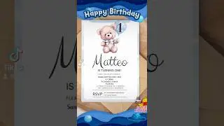 First Birthday Editable and Digital Birthday Invitation: Big BEAR Feelings & Sweet Celebrations---💞