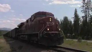 Canadian Pacific Coal (CP 8??) West at Caithness, BC!