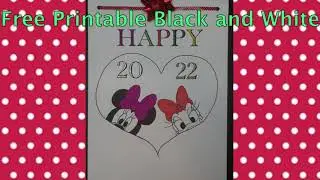 Free Printable Calendar 2022 Best Friend Black & White #calendar #2022 #BF #BFF #free #print #short