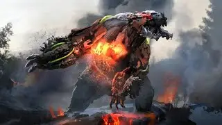 CAULDRON EPSILON Boss fight (Fireclaw)  PS4 gameplay Horizon zero dawn ( frozen wild dlc)