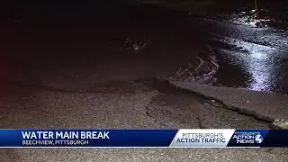Water main break in Beechview
