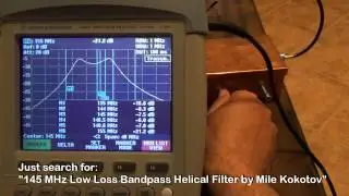 Characterize My Homemade VHF Helical Bandpass Filter with VNA