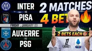 Betting tips today - Inter vs Pisa and Auxerre vs PSG, Series A from Vitaly Zimin.