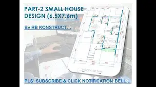 SMALL HOUSE DESIGN 6.5X7.5M   FLOOR PLAN USING AUTOCAD PART 2 (TAGALOG)