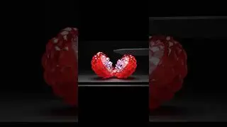 Raspberry crystal asmr #fruitcutting #slicingasmr #asmr
