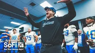 Jim Harbaugh Locker Room Victory Speech Vs Raiders | LA Chargers