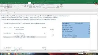 Interest Expense and Payable