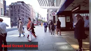 Bond Street Station Monday Afternoon | London 4K ASMR | POV Walking Tour