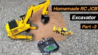 🕹️DIY Home Made Rc Part -3 1/10 Excavator JCB with Full Details 🏗️with Rc wiring and Electric System