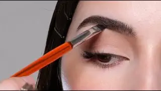 Step by Step Eyebrow Routine - Drawing Fake Hair Strokes with ABH Dip Brow