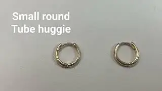 18K Solid Yellow Gold Small Hinged Hoop Huggie Earrings