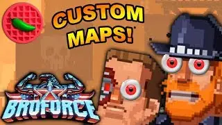 CLASSIC BRO-OP CUSTOM MAP TIME! -- Let's Play Broforce (Local Co-op)(Custom maps)