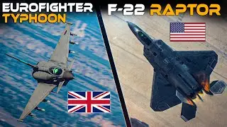 F-22 Raptor против Eurofighter Typhoon | Stealth против Range | Цифровой боевой симулятор | DCS |