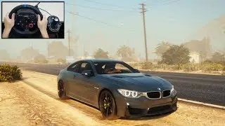 BMW M4 F82 Realistic Driving - Logitech G29 GTA 5 Gameplay - GTA V NaturalVision Evolved + RTGI Mod