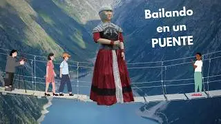 Bailando el gigante Romano en un puente!