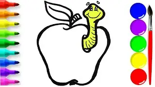 (#Shorts) How to Draw an Apple for Children/Рисунок Яблоко для Детей/Bagaimana Menggambar apel