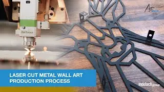 Wall Art Metal Laser Cutting Decoration Process - Deer Poly Line