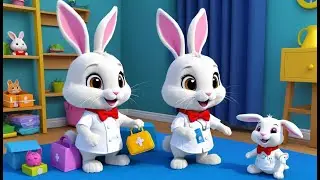 Nurse Bunny Helps Tiny Friends 🐰🩹 | Fun 3D Animated Nursery Rhyme for Kids & Toddlers