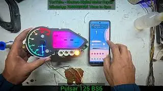 RGB Matrix Bluetooth Control setup In Pulsar 125 Speedometer #bajaj #pulsar #digitalmultimeter #ride