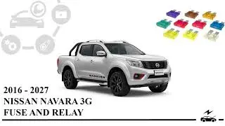 Fuse box diagram Nissan Navara D23 2016 - 2027 relay with assignment and location