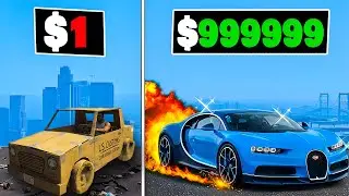 $1 Car To $100,000 Car In Gtav !