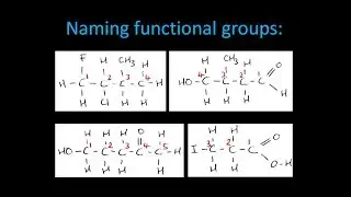 Naming organic compounds - different functional groups
