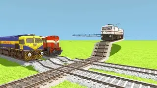 TRAINS DIAMOND CROSSING ON RISKY DANGEROUS RAILROAD TRACKS | Train Simulator