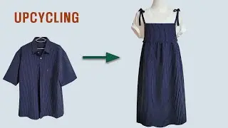 DIY  Upcycling  Shirt/셔츠 리폼/뷔스티에/원피스/치마/남방/Dress/Reform Old Clothes/안입는옷/옷만들기/skirt/Refashion