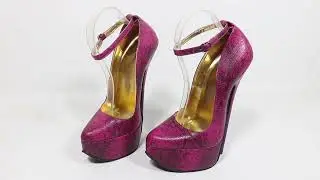 Sorbern Python Animal Print Women Pump Shoes 20cm High Heel Stilettos Platform Pointed Toe