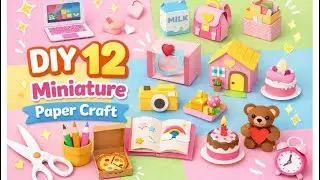 DIY 12 Miniature Paper Crafts | Easy DIY Art Ideas | @Rashifyart 