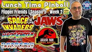 Flipper Friends S5 W2 Live Pinball Jaws Jurassic Park Mayhem Space Invaders Victory Magic Castle