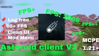 Asteroid Client V2 [Improved] for MCPE 1.21+ [MOD MENU]🔥 || Tinsaii || #minecraft #minecraftpe 