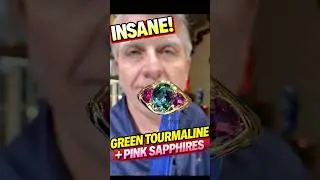 INSANE Color Combo 😱 Green Tourmaline + Pink Sapphires #gold #ring #sapphire #tourmaline