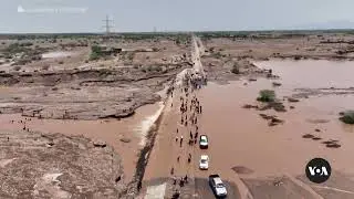 Drone shows devastation from deadly Yemen flash floods | VOA News