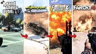 Vehicle explosion in 12 different open world games!