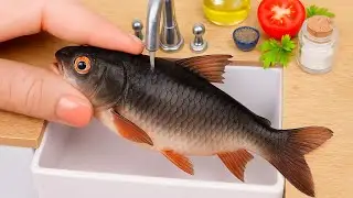 Easy Fish Recipe🍋 Mini Steamed Fish with Lemongrass and Sour Sauce | Mini Yummy Cooking